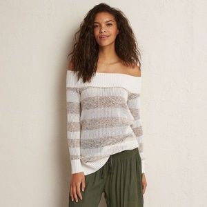 Aerie Off the Shoulder Sweater in Oatmeal NWT